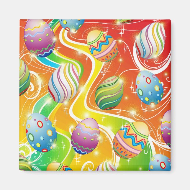 Easter Eggs Ornamental Design Magnet (Front)
