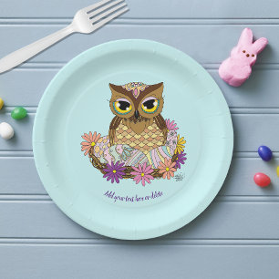 Easter Eggs Owl Nest Paper Plate