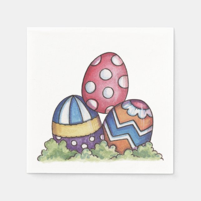 Easter Eggs - Paper Napkins (Front)