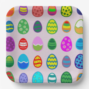 Easter Eggs Paper Plate