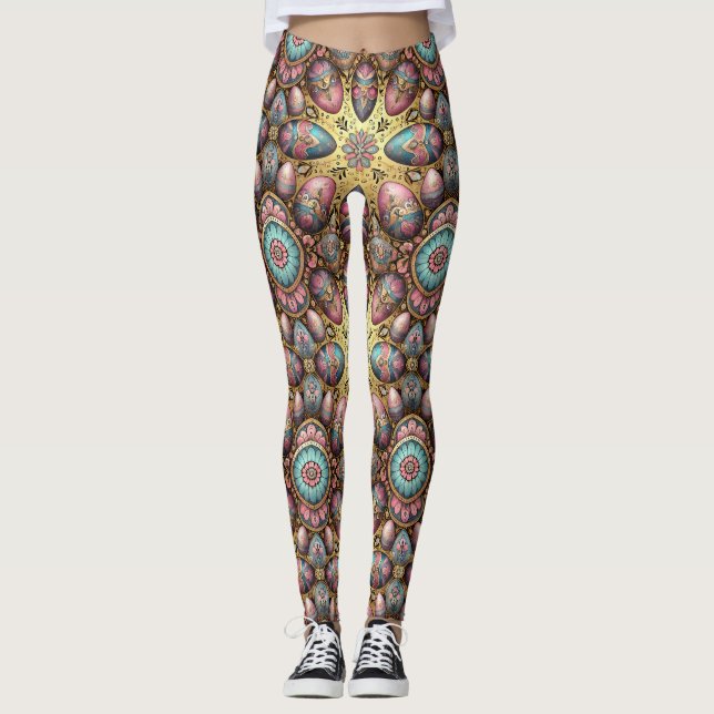 EASTER EGGS ~ Pastel 3D ~  Leggings (Front)