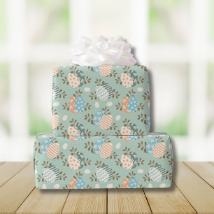 Easter eggs pastel pattern wrapping paper