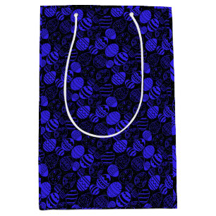 Easter Eggs Pattern 01.b Black BG Medium Gift Bag