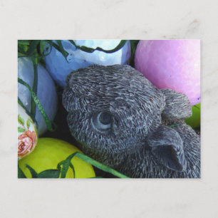 Easter Eggs, Rabbit Golf Balls Holiday Postcard