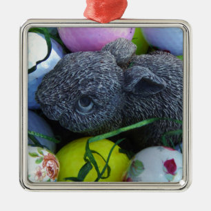 Easter Eggs, Rabbit Golf Balls Metal Tree Decoration