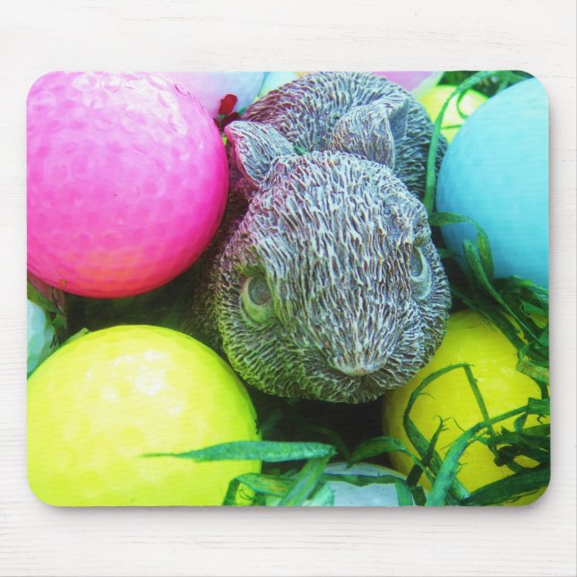 Easter Eggs, Rabbit , Golf Balls Mouse Mat (Front)