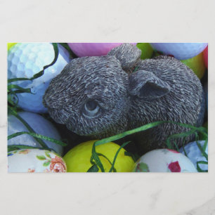 Easter Eggs, Rabbit Golf Balls Stationery