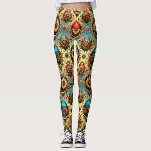 EASTER EGGS ~ Red Yellow Blue 3D ~  Leggings