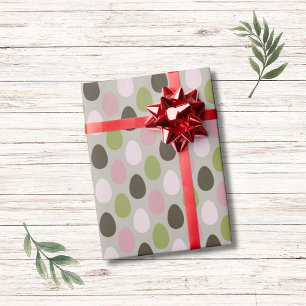Easter eggs retro colours pattern wrapping paper