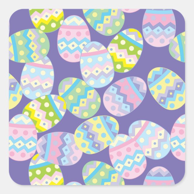 Easter Eggs Square Sticker (Front)