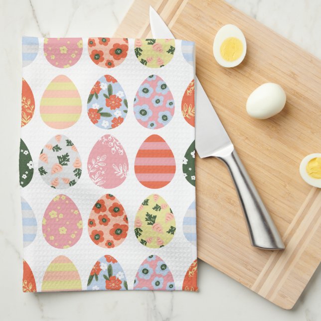 Easter Eggs Tea Towel (Quarter Fold)