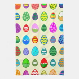 Easter Eggs Tea Towel