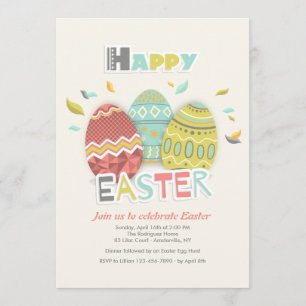 Easter Eggs Three Invitation