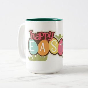 Easter Eggs Two-Tone Coffee Mug