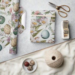 Easter eggs vintage nostalgic pattern No8 Wrapping Paper