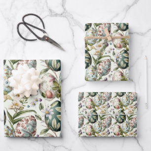 Easter eggs vintage nostalgic pattern No 1 Wrapping Paper Sheet