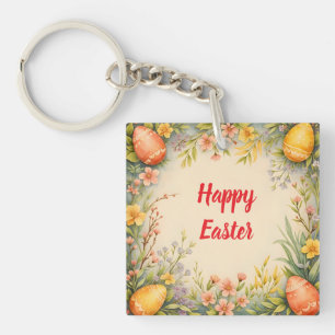 Easter Eggs Vintage Trendy Collection Key Ring