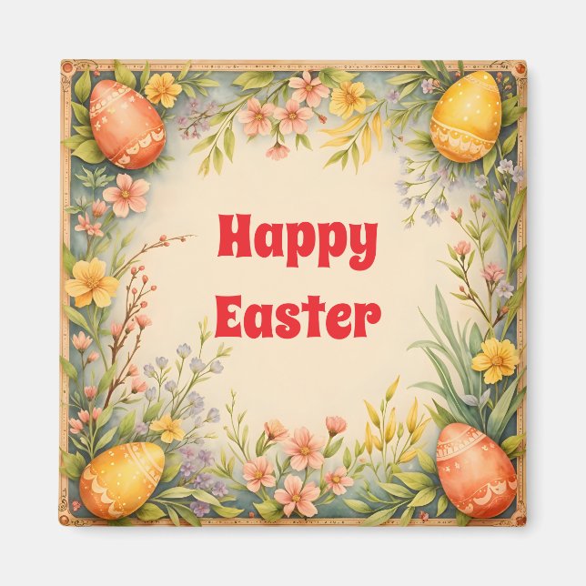 Easter Eggs Vintage Trendy Collection Magnet (Front)