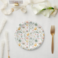 Easter Eggs Watercolor Spring Florals