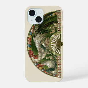 Easter Eggs with Chickens, Vintage Art Nouveau iPhone 15 Case
