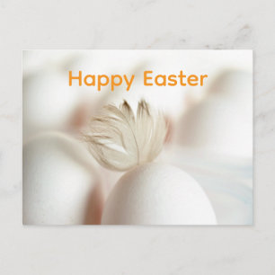 Easter Eggs with Feather Graphic Postcard