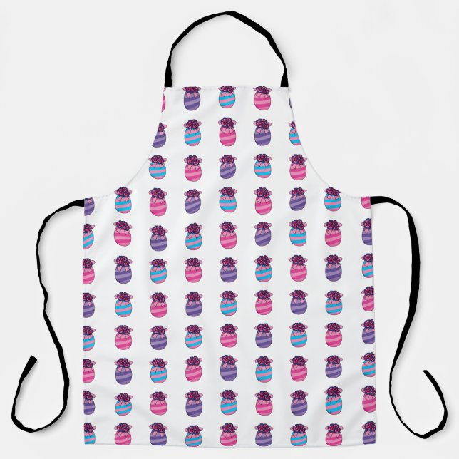 Easter Eggs with Flowers and Ribbon Apron (Front)