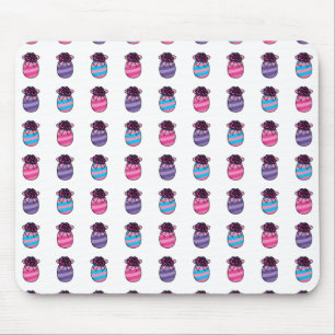 Easter Eggs with Flowers and Ribbon Mouse Mat