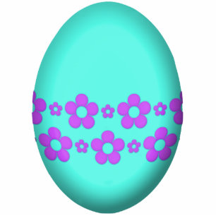 Easter Eggs With Flowers Photo Sculpture Decoration