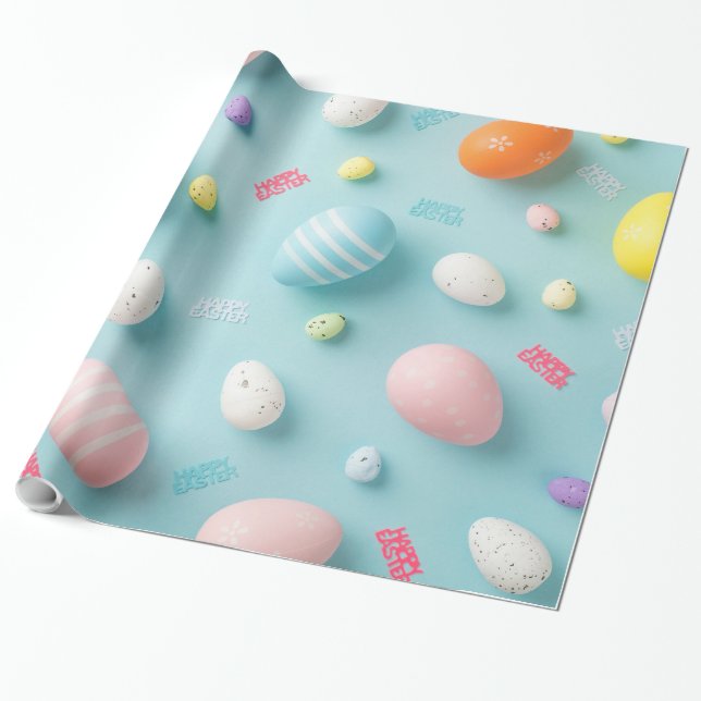 Easter Eggs Wrapping Paper (Unrolled)