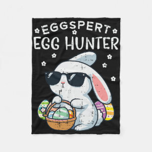 Easter Eggspert Egg Hunter Bunny Boys Girls Kids T Fleece Blanket