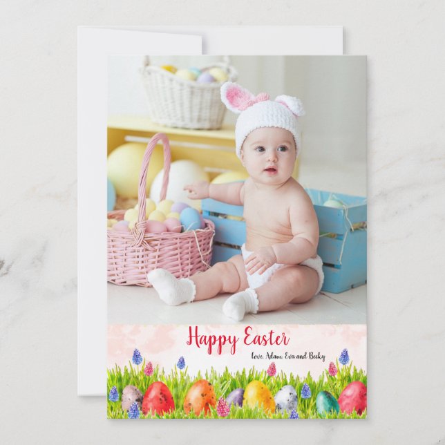Easter Eggstravaganza  Photo Card (Front)