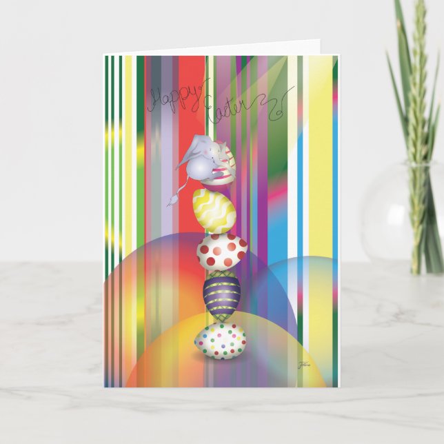 Easter Elephant Holiday Card (Front)