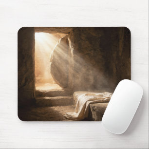 Easter Empty Tomb with Shroud Mouse Mat