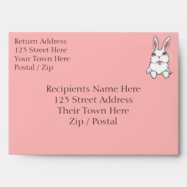 Easter Envelopes Custom Easter Bunny Envelopes (Front)