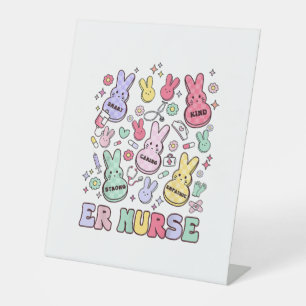 Easter ER Emergency Department Nurse Practitioner  Pedestal Sign