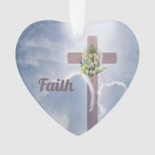Easter Faith, Cross in the Clouds Ornament