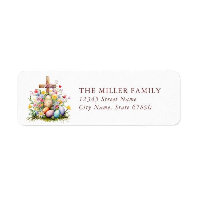 Easter Faith & Inspirational Return Address Labels (Front)