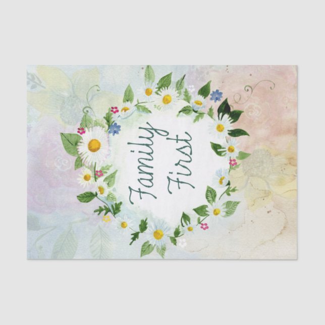 Easter Family First Circle of Daisies Tissue Paper (Front)