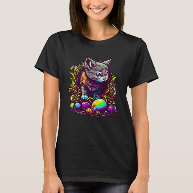 Easter fashion made easy with this cute Cat Illust T-Shirt (Front)
