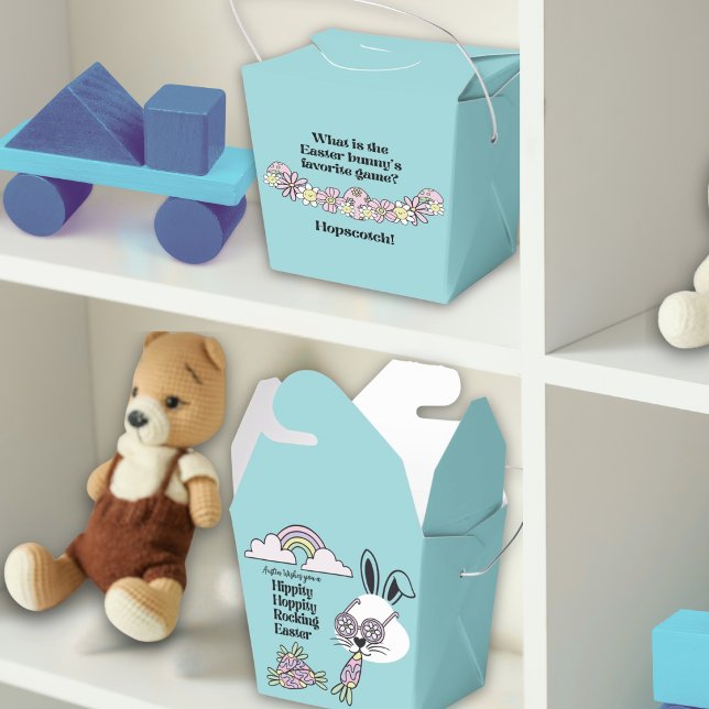 Easter Favor Box Retro Flower Power Bunny  (Creator Uploaded)