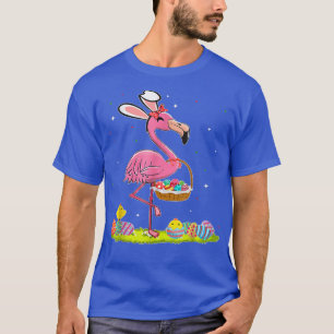 Easter Flamingo Bunny Egg Hunter Funny Easter Holi T-Shirt