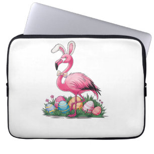 Easter Flamingo T-Shirt Laptop Sleeve