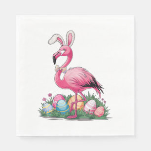 Easter Flamingo T-Shirt Napkin