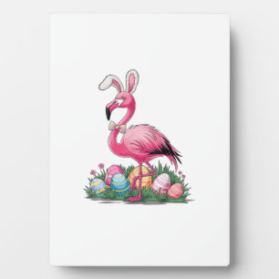 Easter Flamingo T-Shirt Plaque