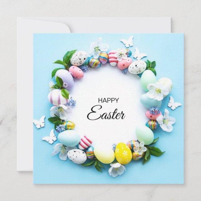 Easter Flat Holiday Card (Front)