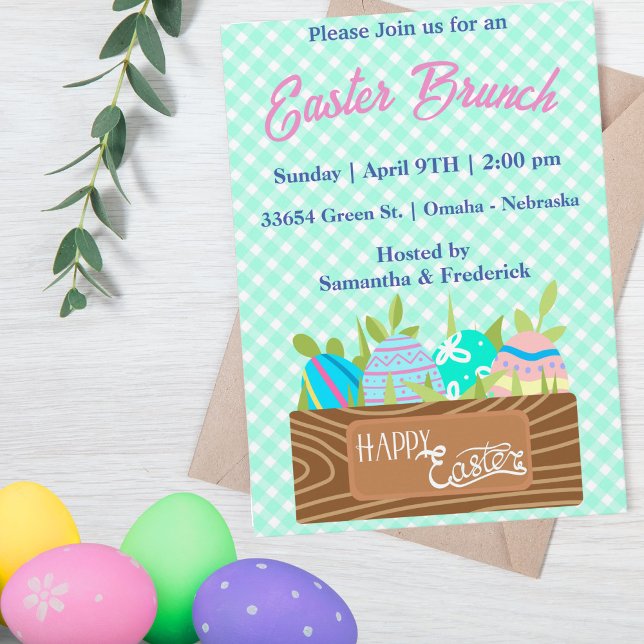 Easter Floral and Colourful Eggs  Holiday Card (Creator Uploaded)