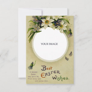 Easter Floral Best Wishes Vintage Victorian
