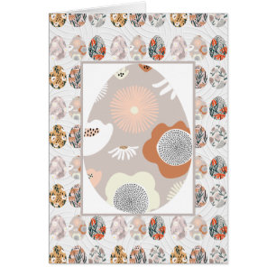 Easter Floral Eggs Elegant Folded Greeting Card