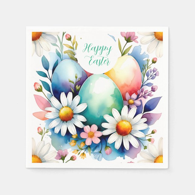 Easter floral pattern napkin (Front)