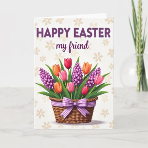 Easter Flowers Friend Card